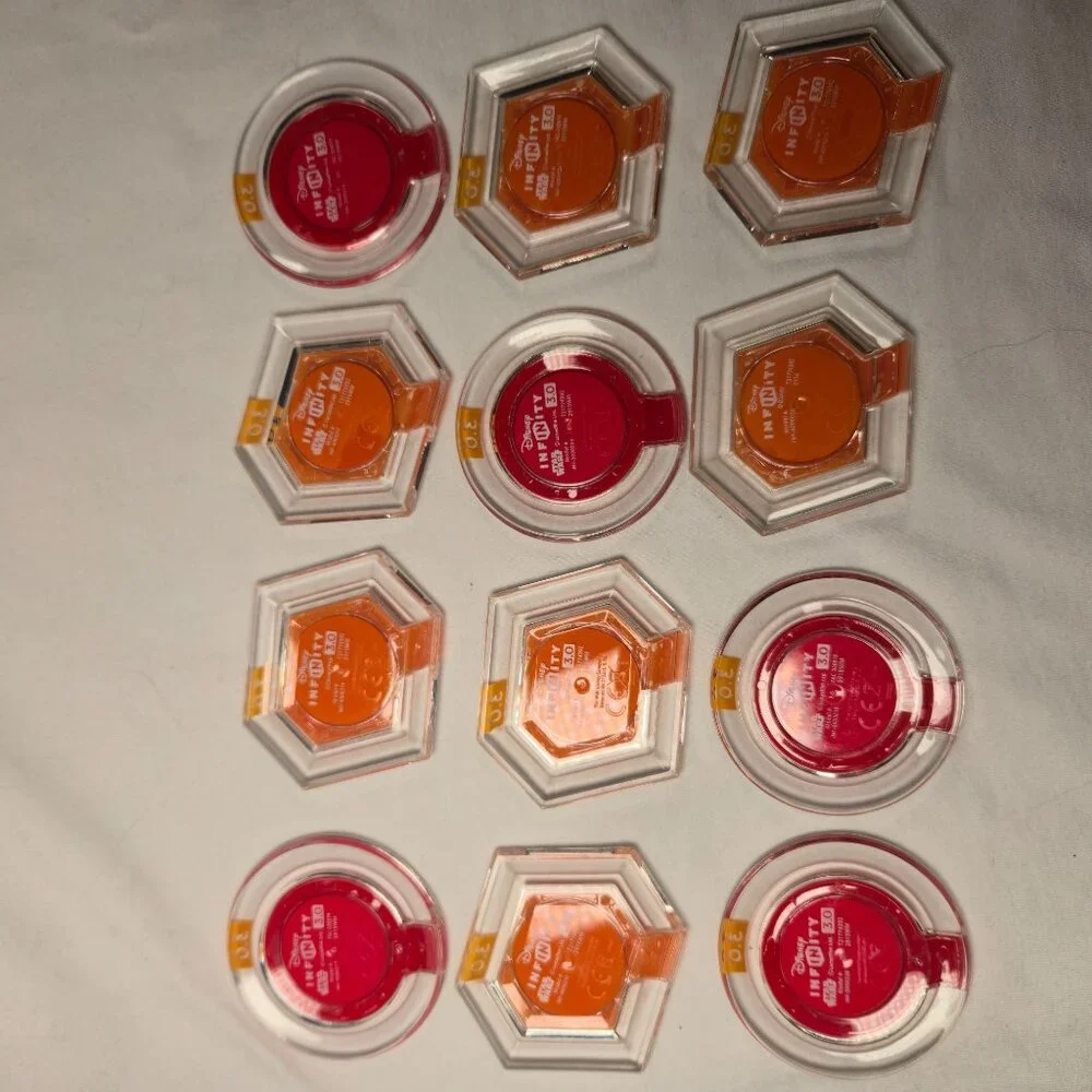 Disney Infinity 3.0 Power Disc Lot Of 12 Featuring Star Wars & Disney Characters